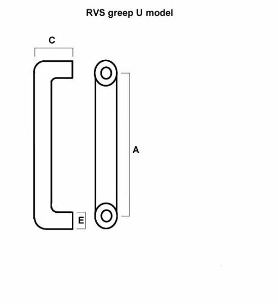 U-greep 32mm lengte 1401-1700mm